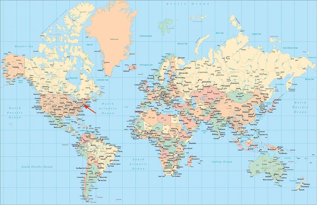 Ubicación de Brooklyn en el mapa del mundo