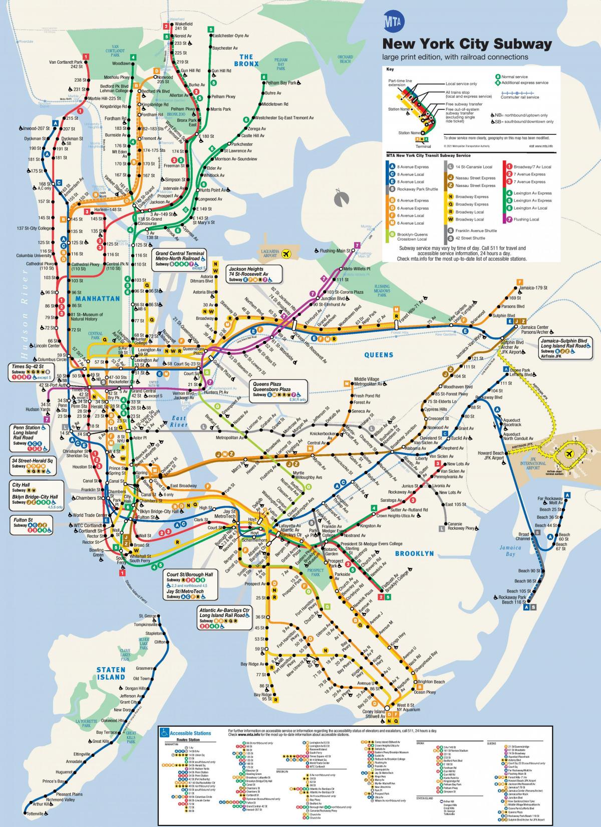 Mapa de la estación de metro de Brooklyn