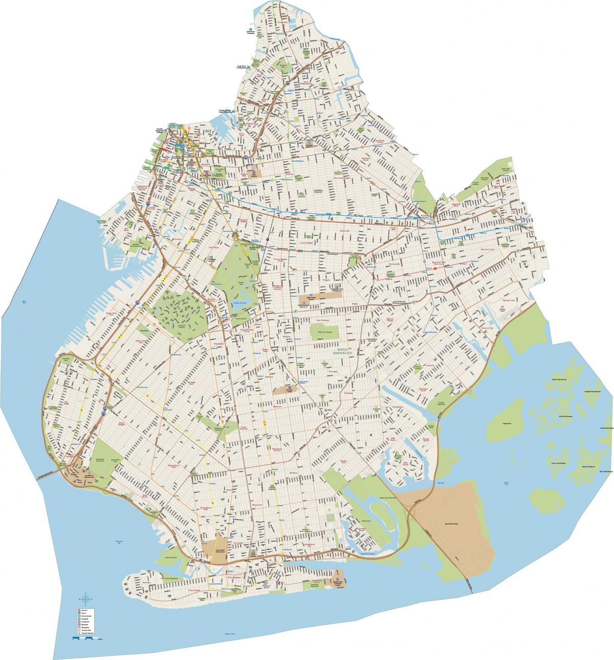 Mapa de calles de Brooklyn